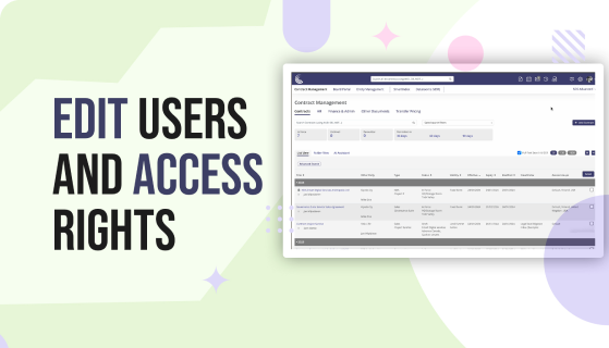 edit users and access rights